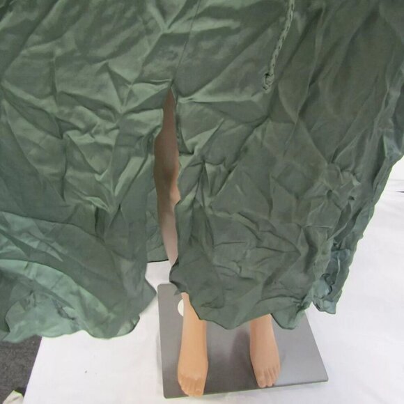NEW MAJE Womens Satin Look Maxi Dress Size M/IT 38 Emerald Green - Picture 11 of 16